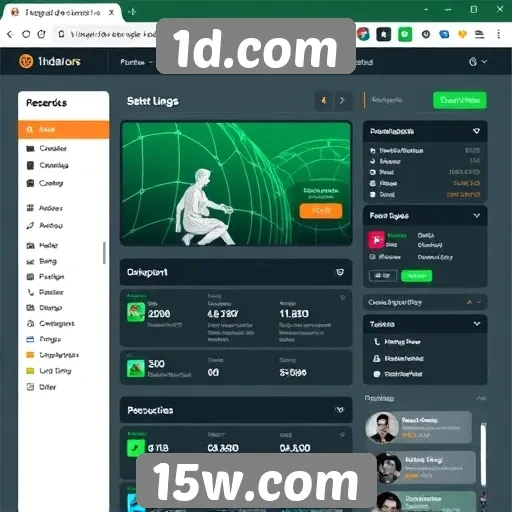 Análise da interface do usuário do site 1d.com